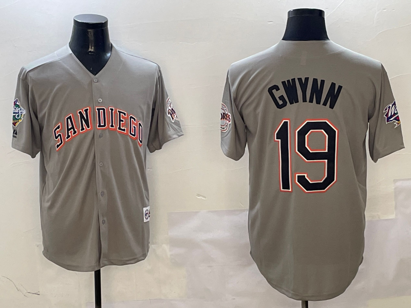 Men's San Diego Padres Tony Gwynn #19 Gray Limited Jersey